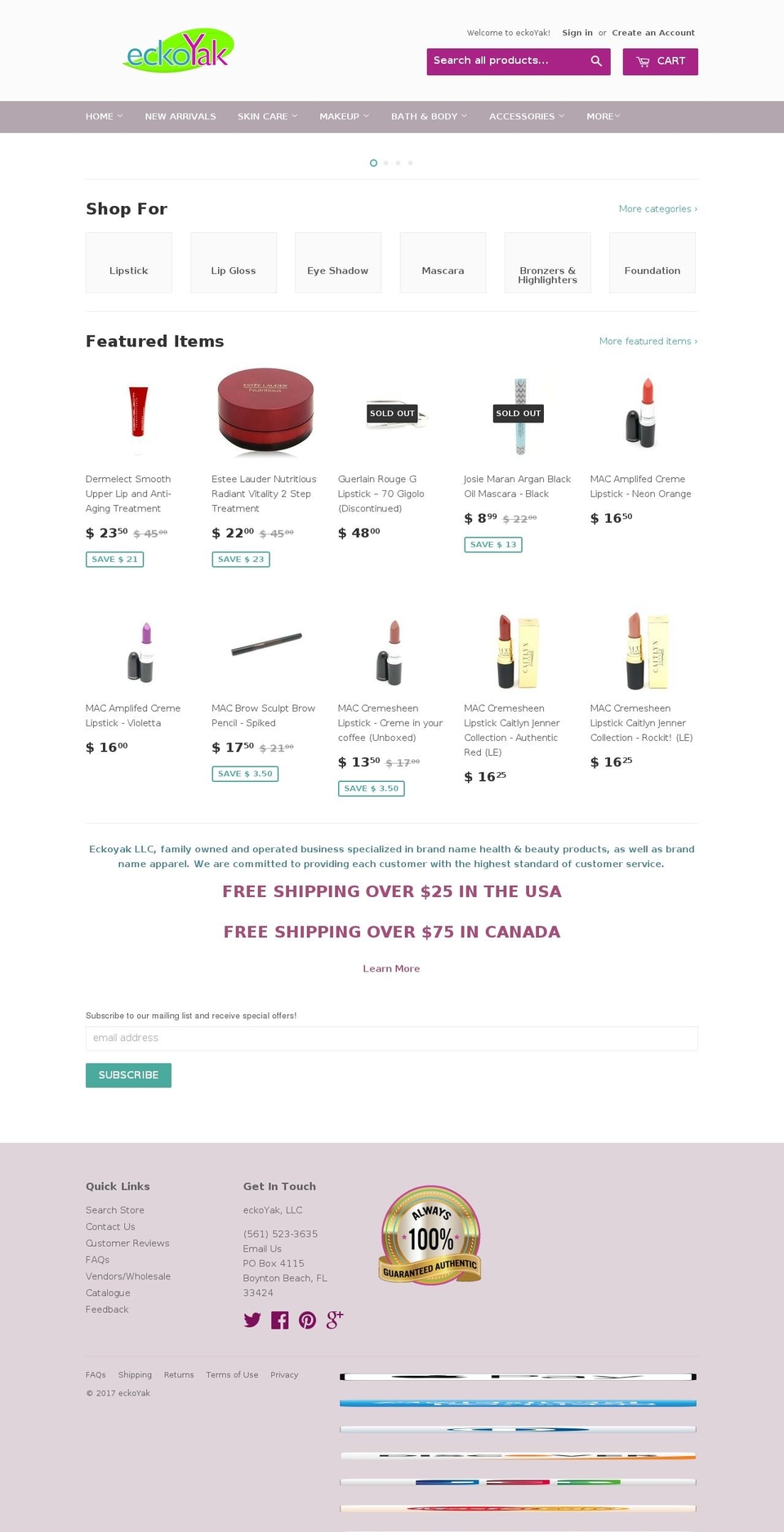 eckoyak.com shopify website screenshot