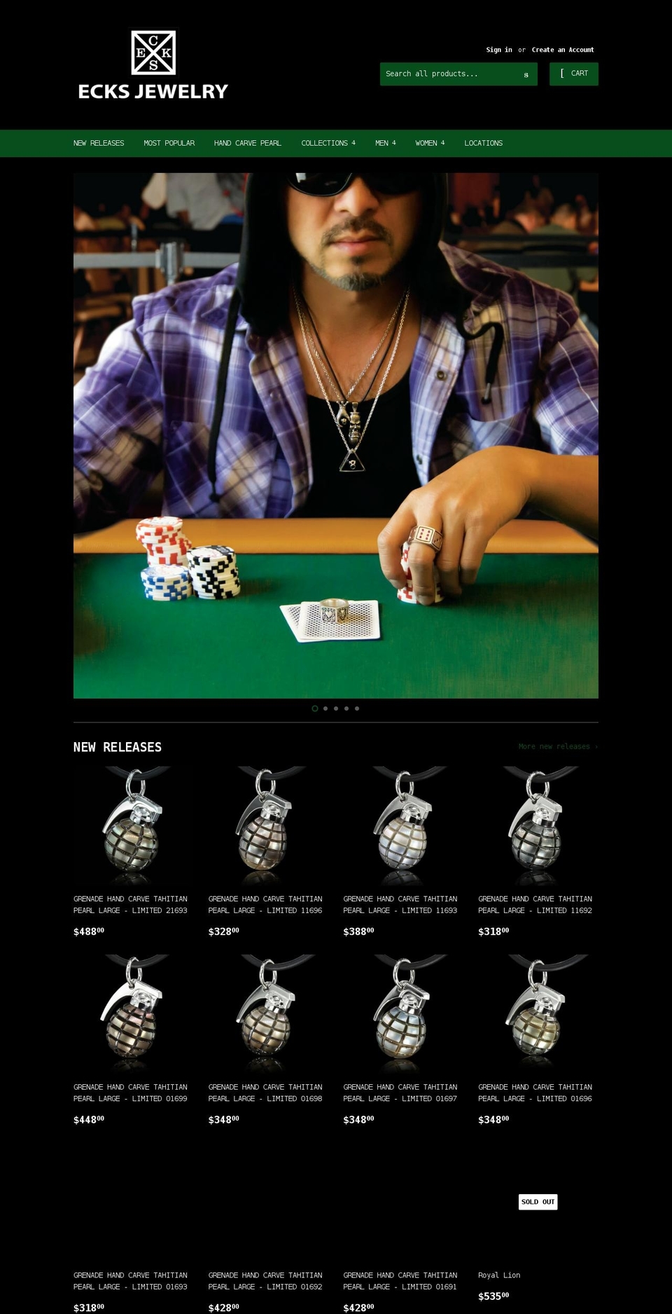 ecksjewelry.com shopify website screenshot