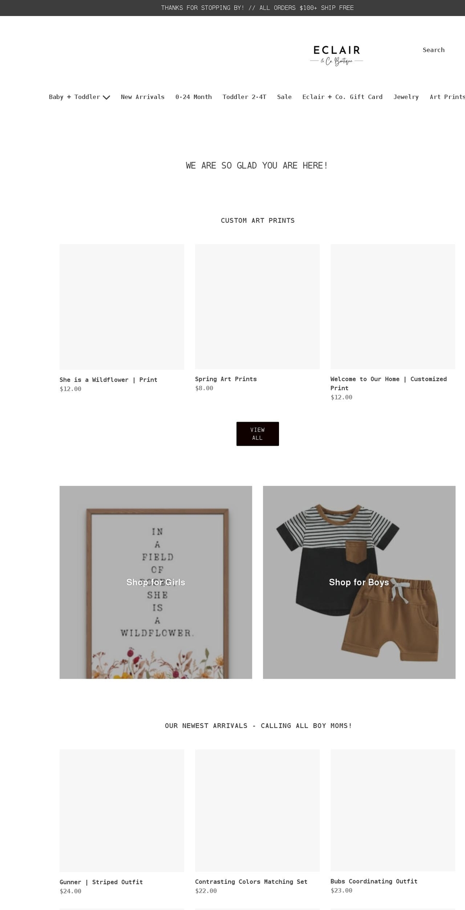 eclairco.com shopify website screenshot