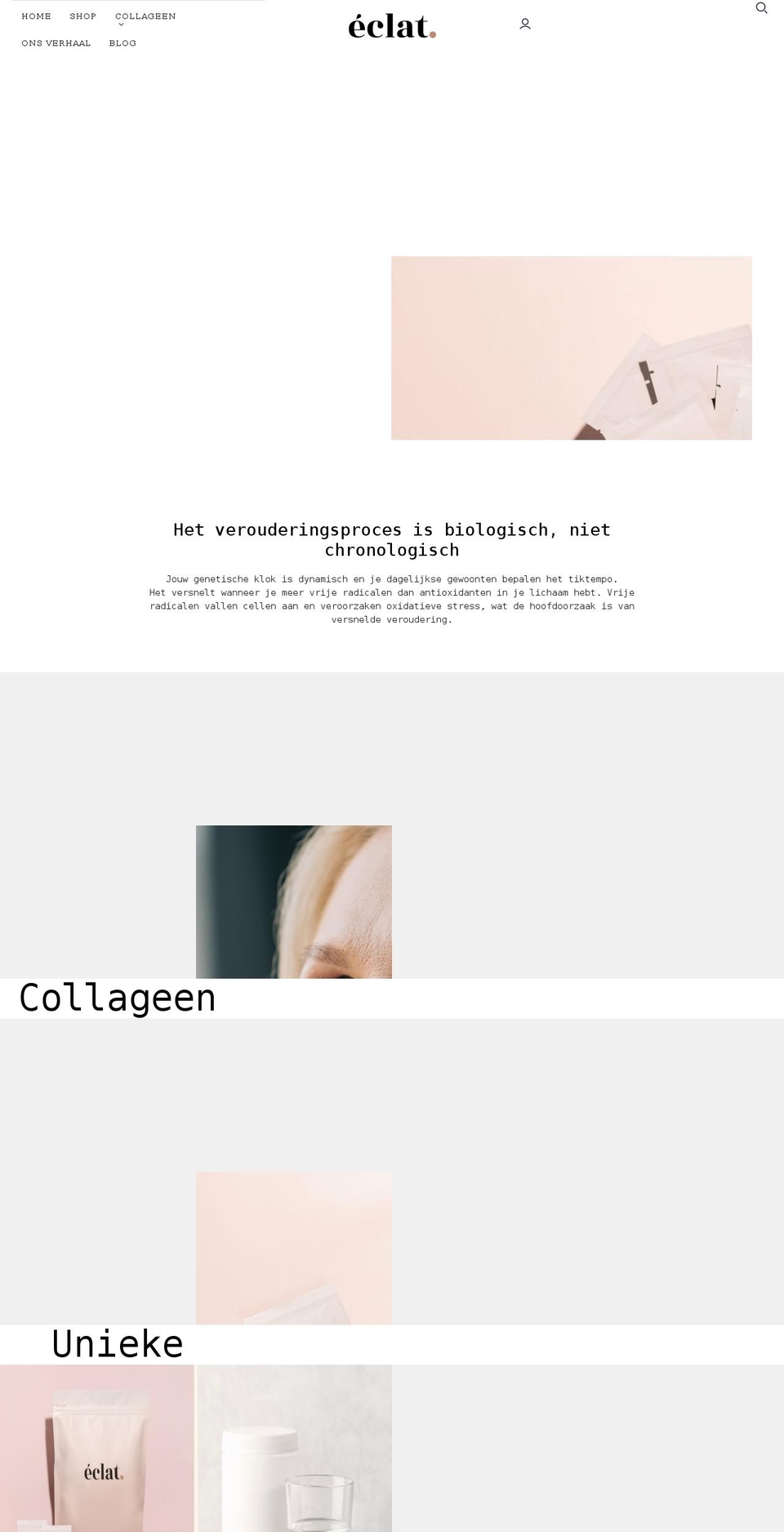 eclatantbeauty.nl shopify website screenshot