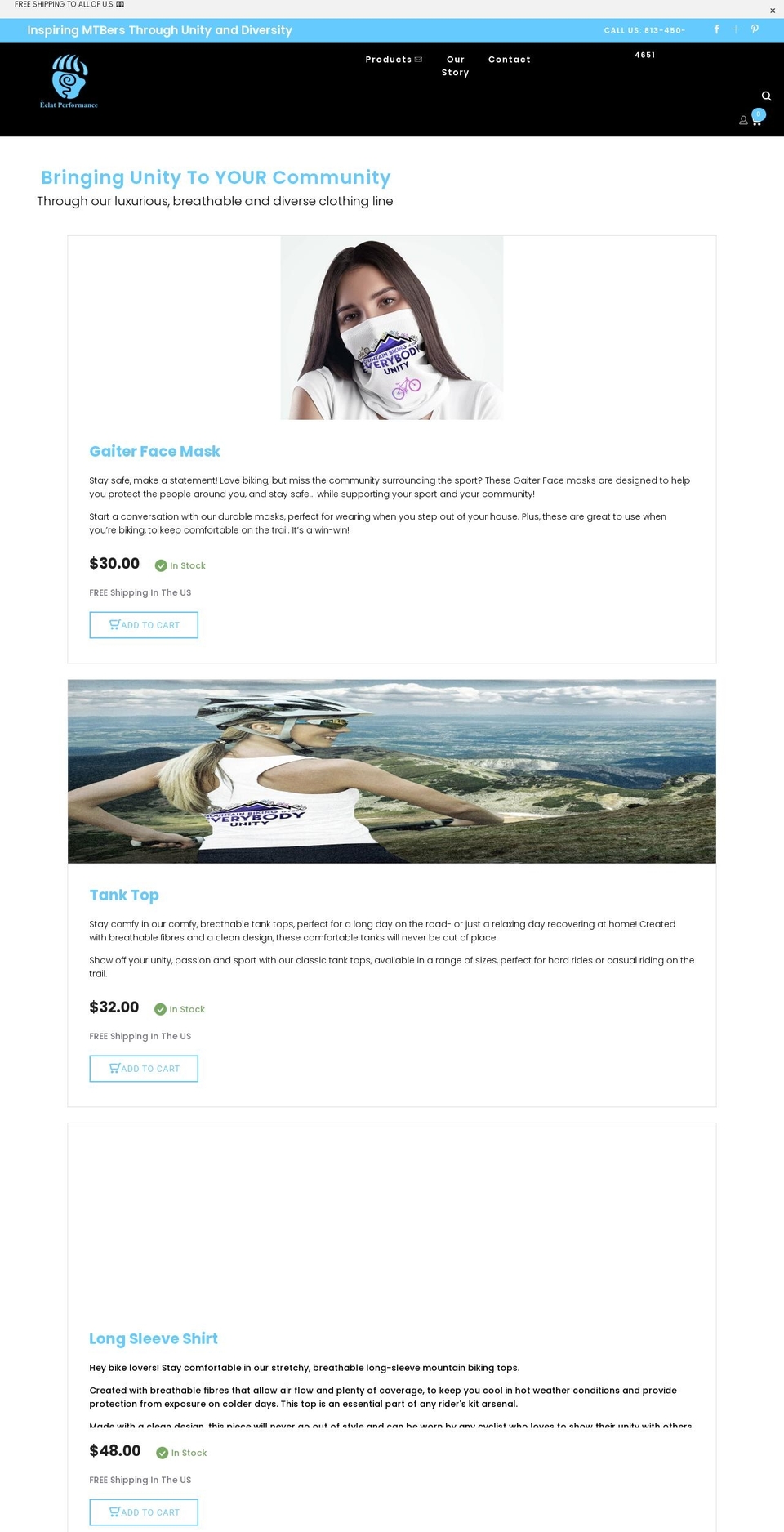 eclatperformance.com shopify website screenshot