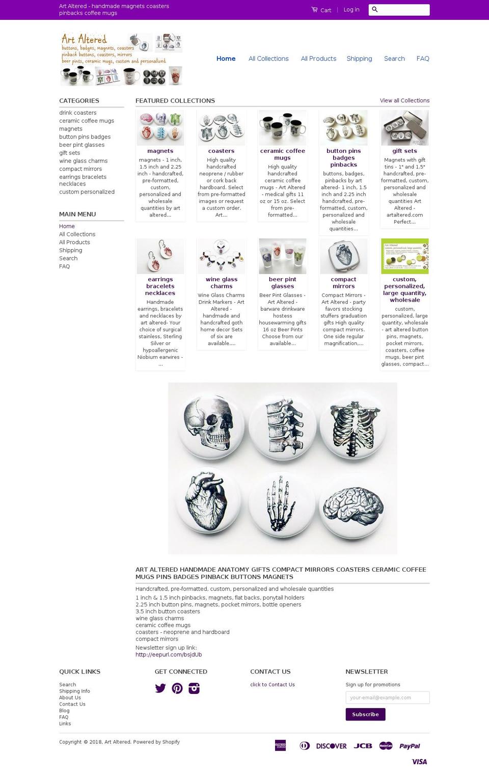 eclecticartelements.com — Shopify storefront screenshot