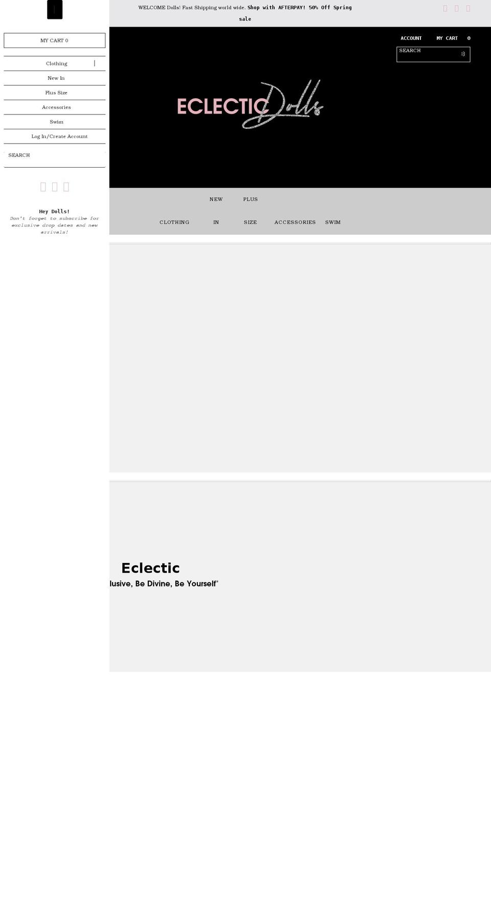 eclecticdolls.com shopify website screenshot