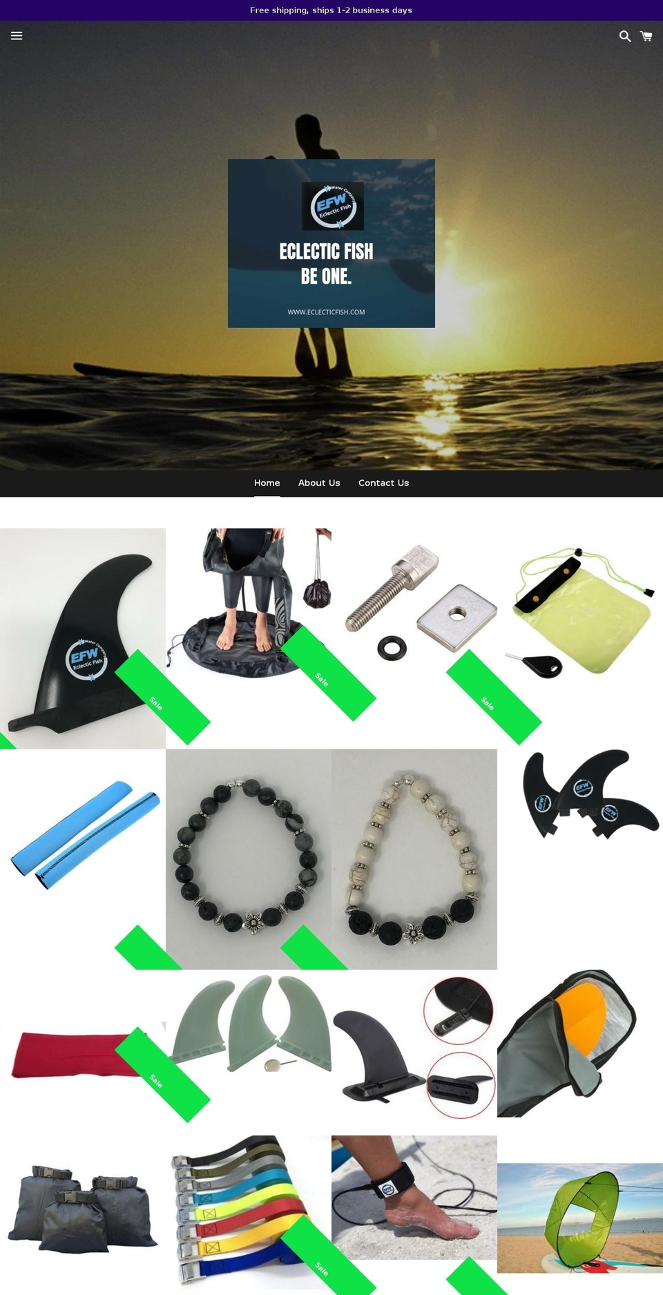 eclecticfishwatercompany.com — Shopify storefront screenshot