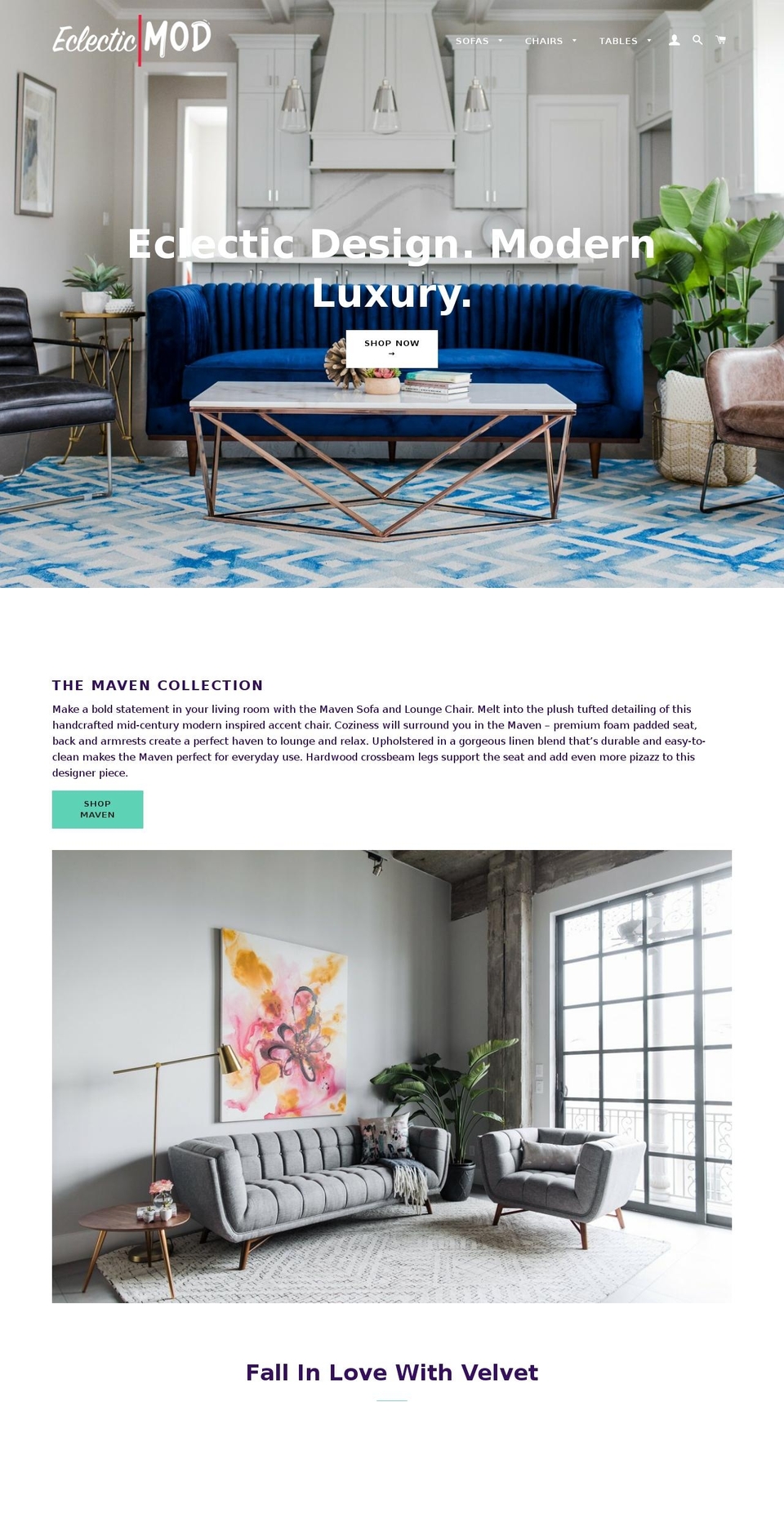 eclecticmod.com — Shopify storefront screenshot
