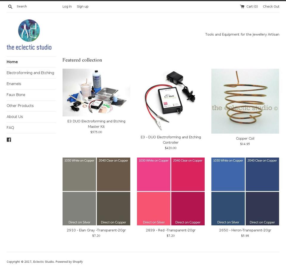 eclecticstudio.com.au shopify website screenshot