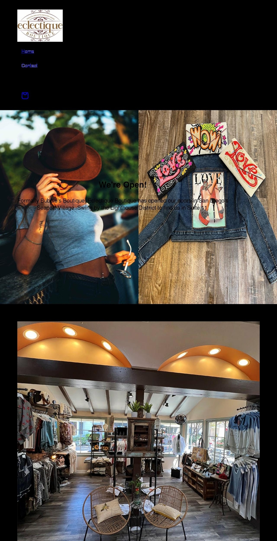 eclectiqueboutique.com shopify website screenshot