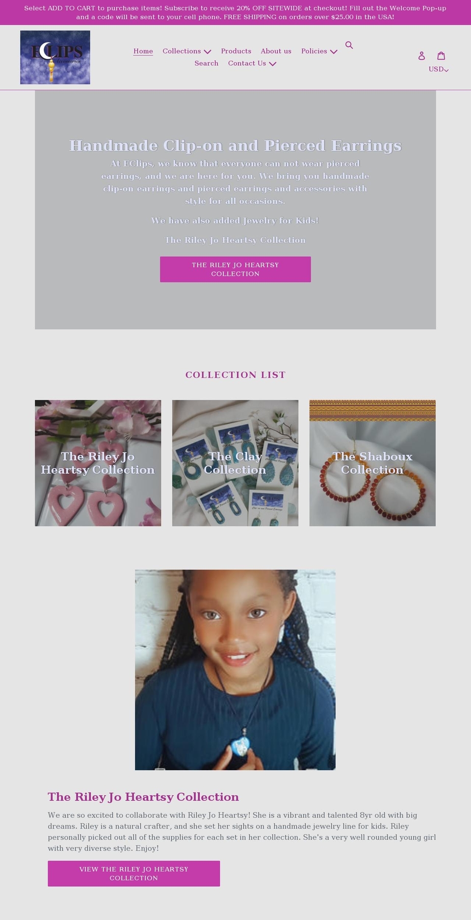 eclipsaccessories.com shopify website screenshot