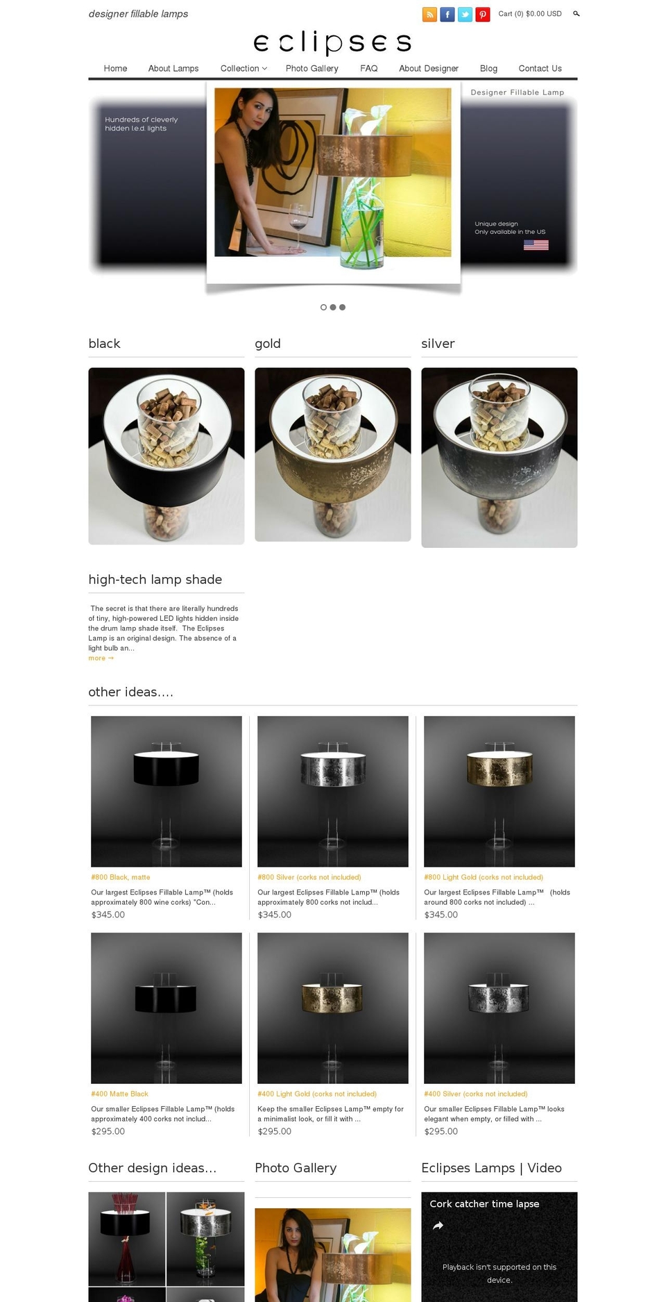 eclipseslamp.com shopify website screenshot