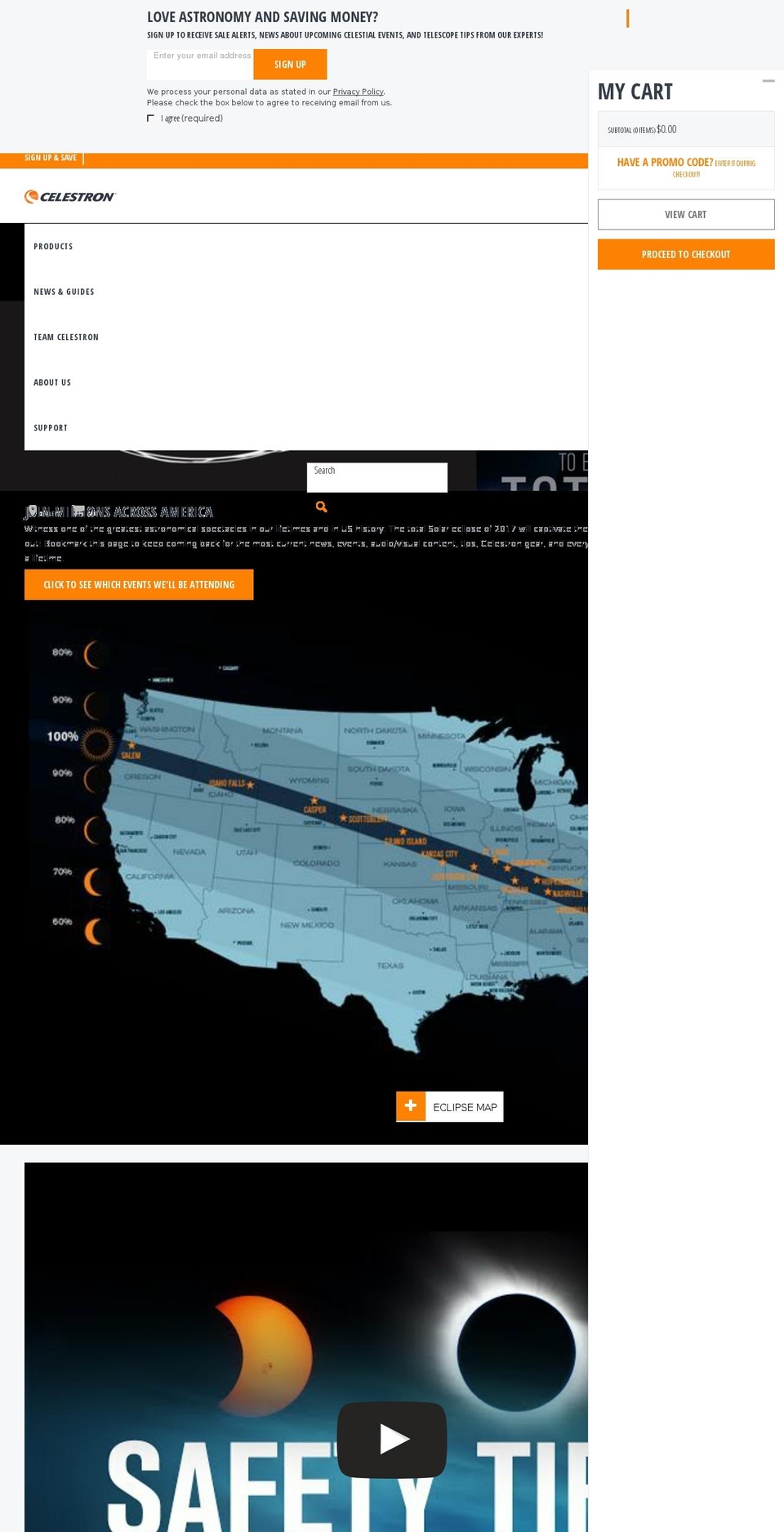 eclipsewatch2017.com — Shopify storefront screenshot