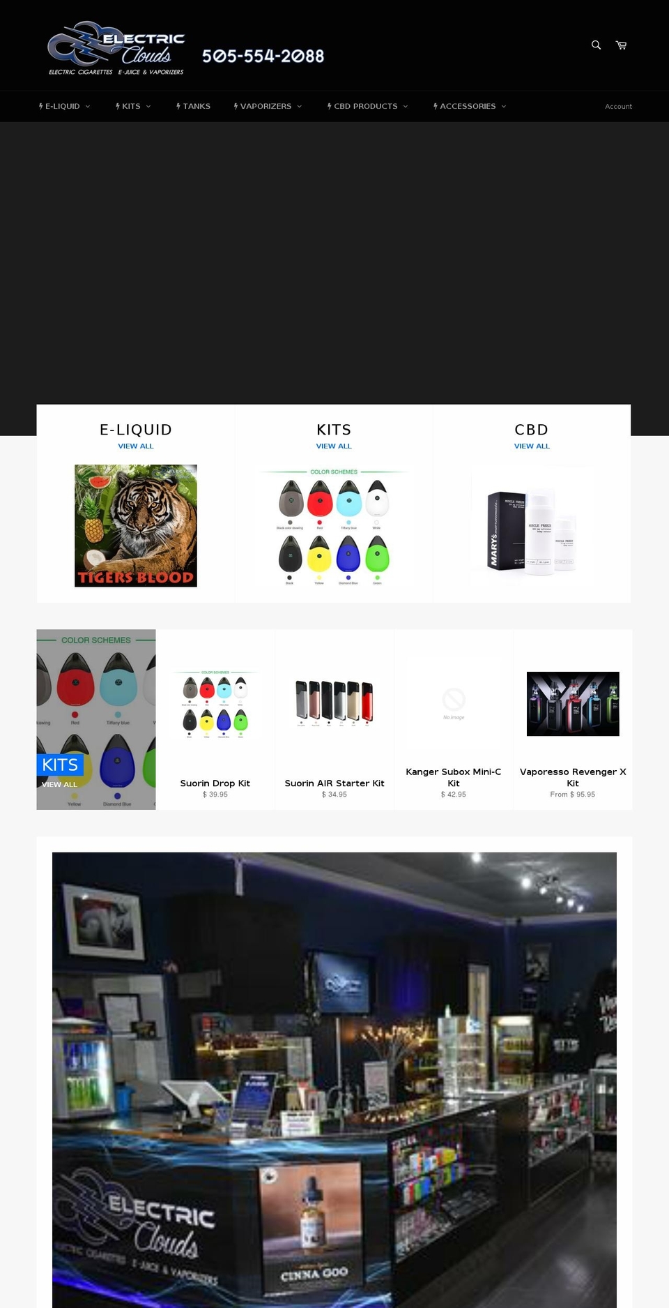 ecloudsecigs.com — Shopify storefront screenshot