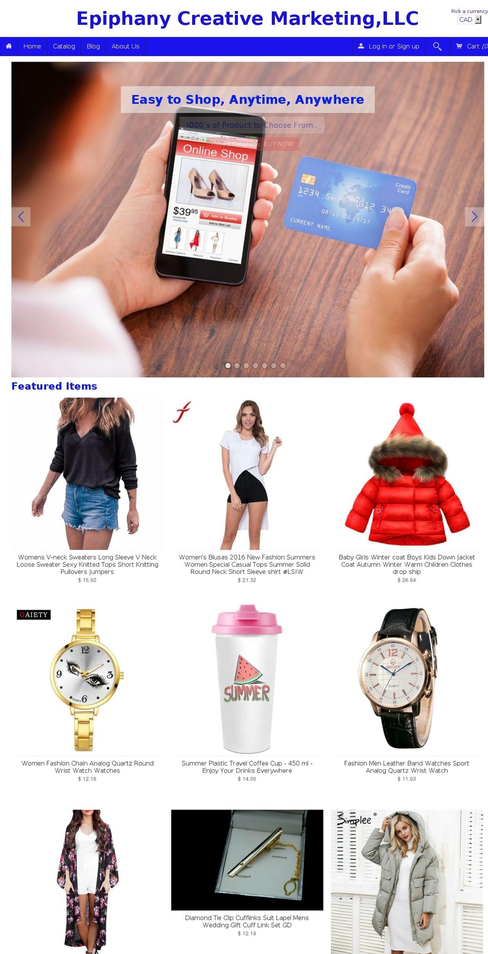 ecmselect.com shopify website screenshot