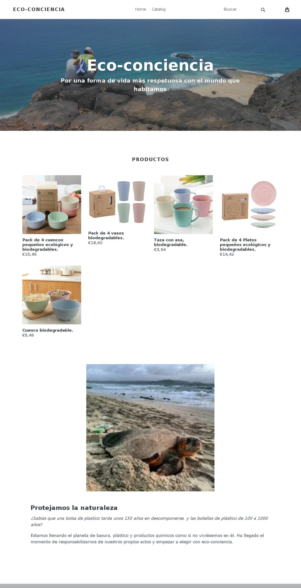 eco-conciencia.com — Shopify storefront screenshot