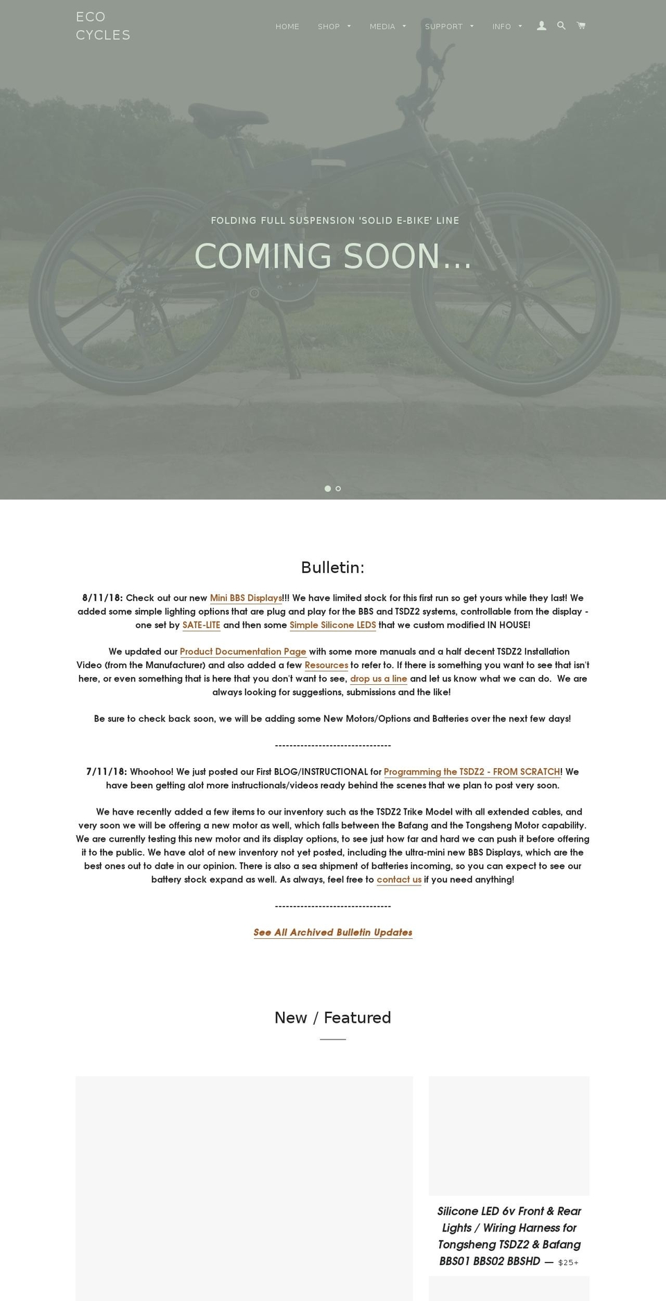 eco-ebike.com — Shopify storefront screenshot