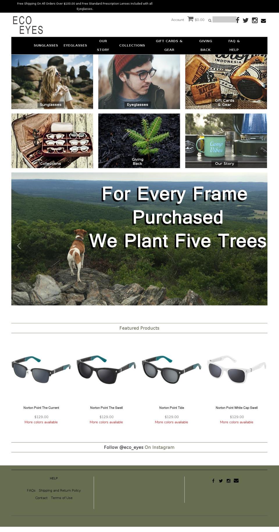 eco-eyes.com shopify website screenshot