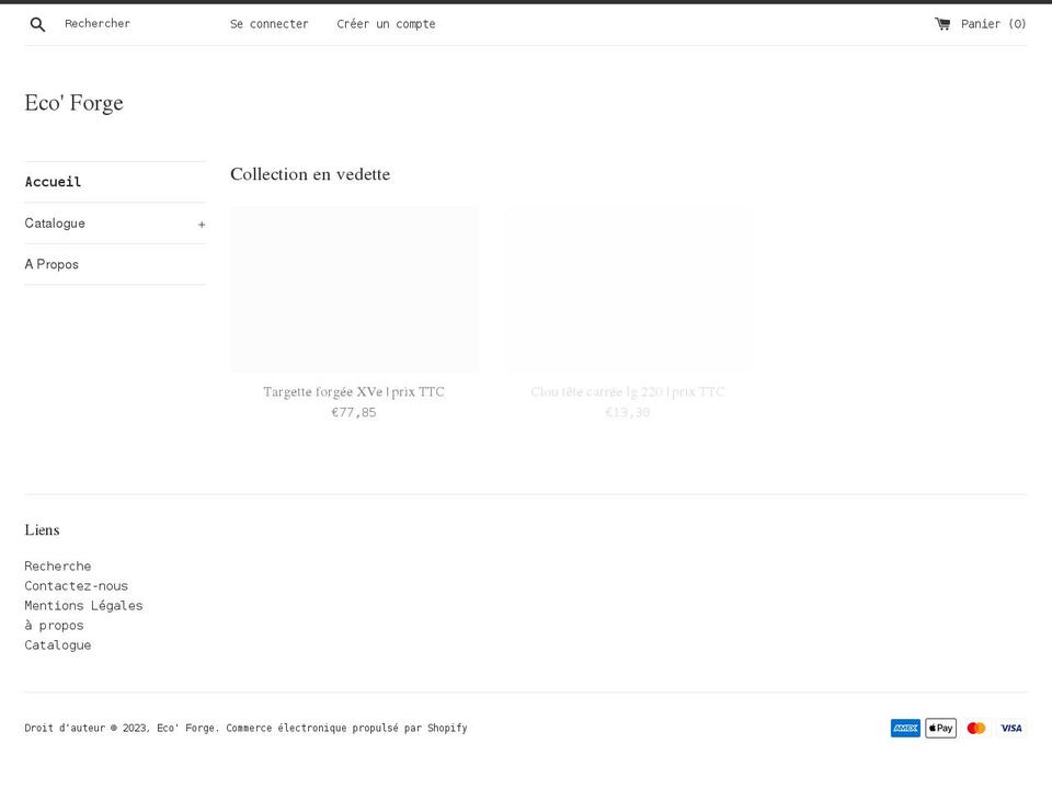 eco-forge.com shopify website screenshot