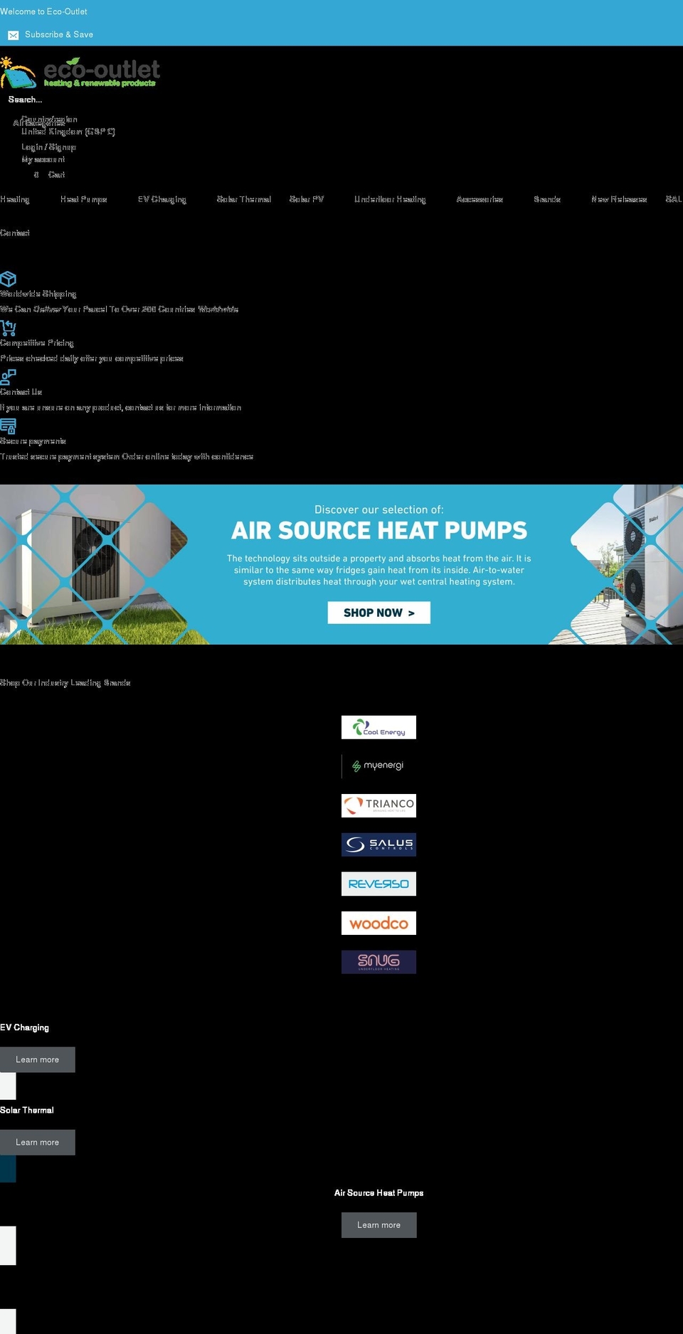 eco-outlet.co.uk shopify website screenshot