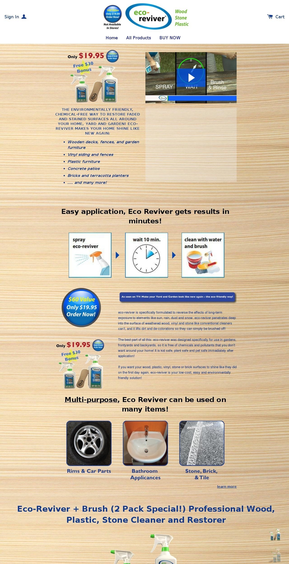 eco-reviver.com shopify website screenshot