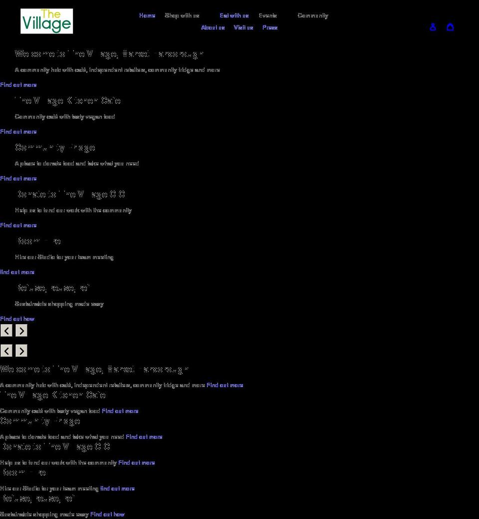 eco-village.co.uk shopify website screenshot