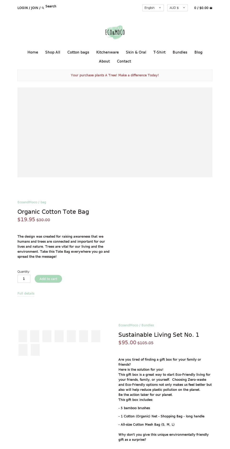 ecoandmoco.com.au shopify website screenshot