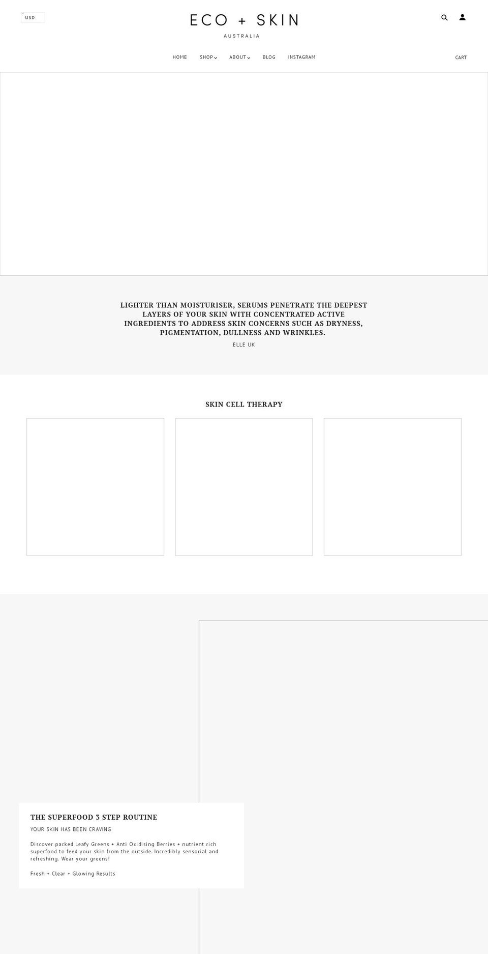 ecoandskin.com — Shopify storefront screenshot