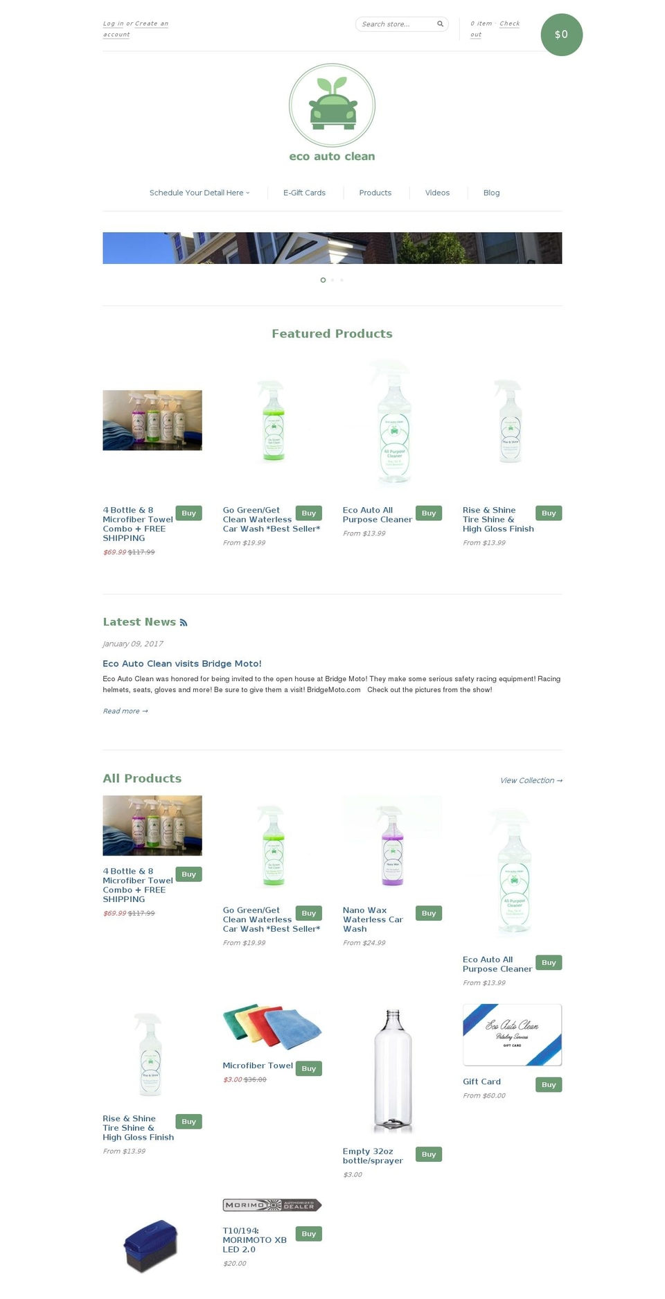 ecoautoclean.com — Shopify storefront screenshot