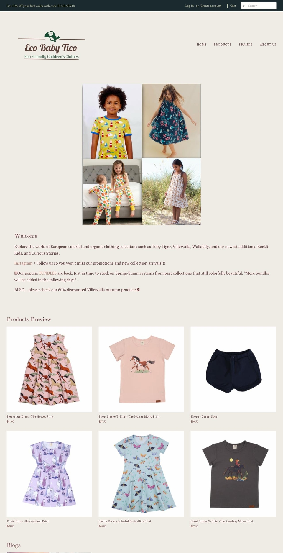 ecobabytico.com — Shopify storefront screenshot