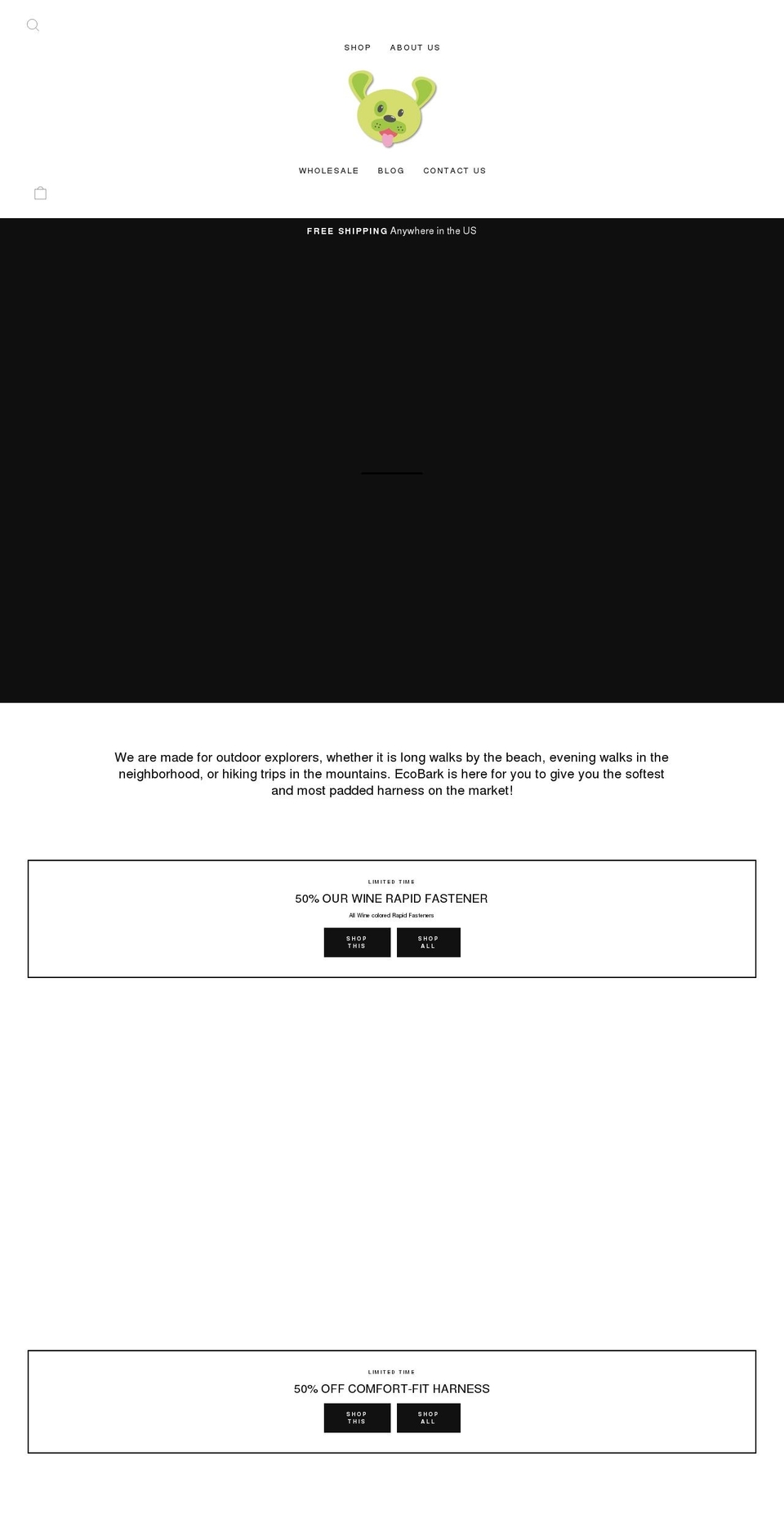 ecobarkpet.com shopify website screenshot