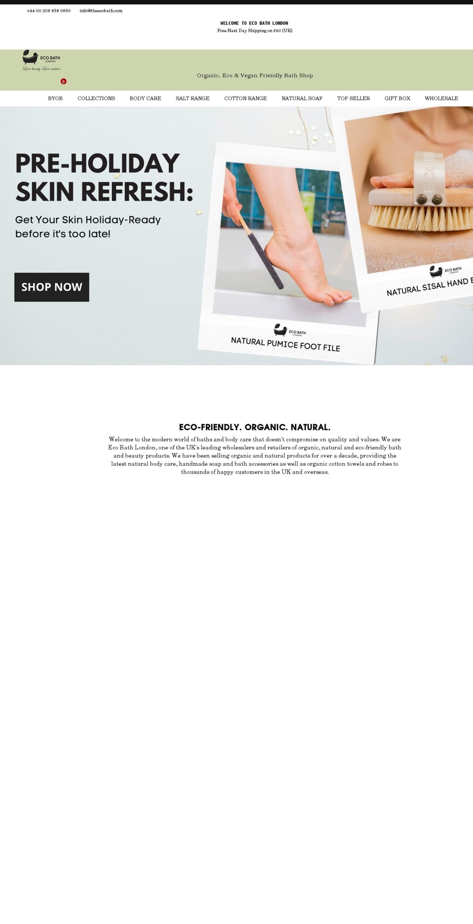 ecobathlondon.com shopify website screenshot