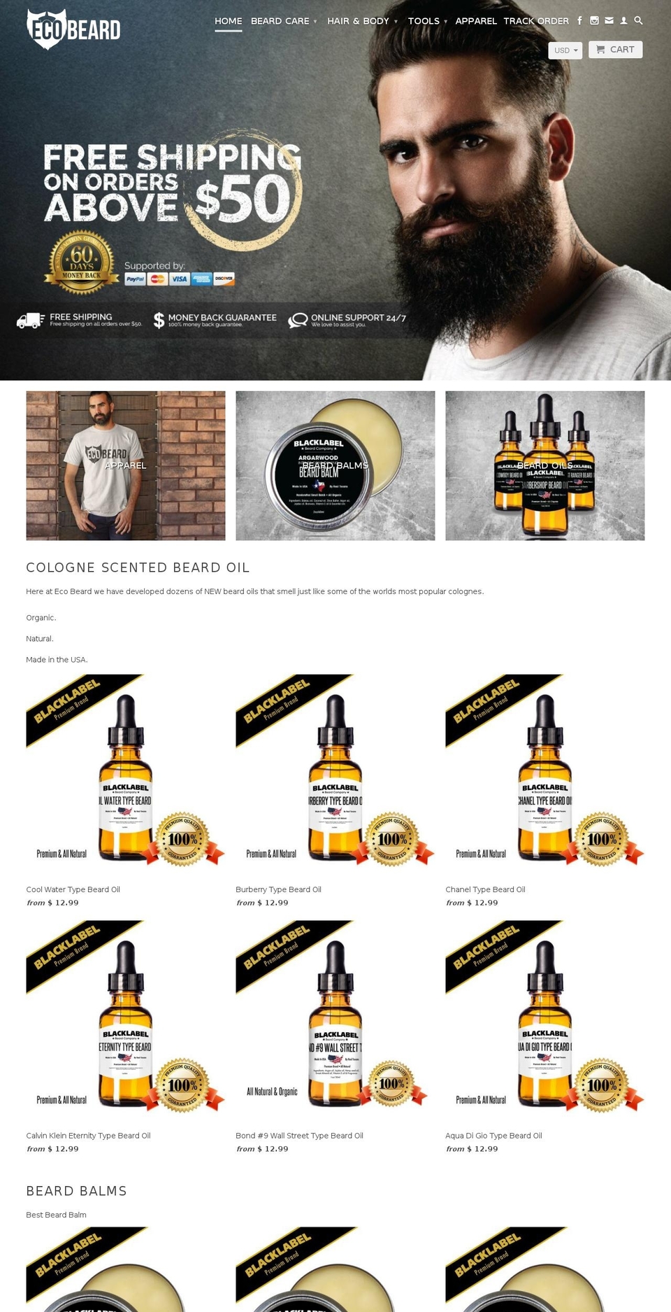 ecobeard.com — Shopify storefront screenshot