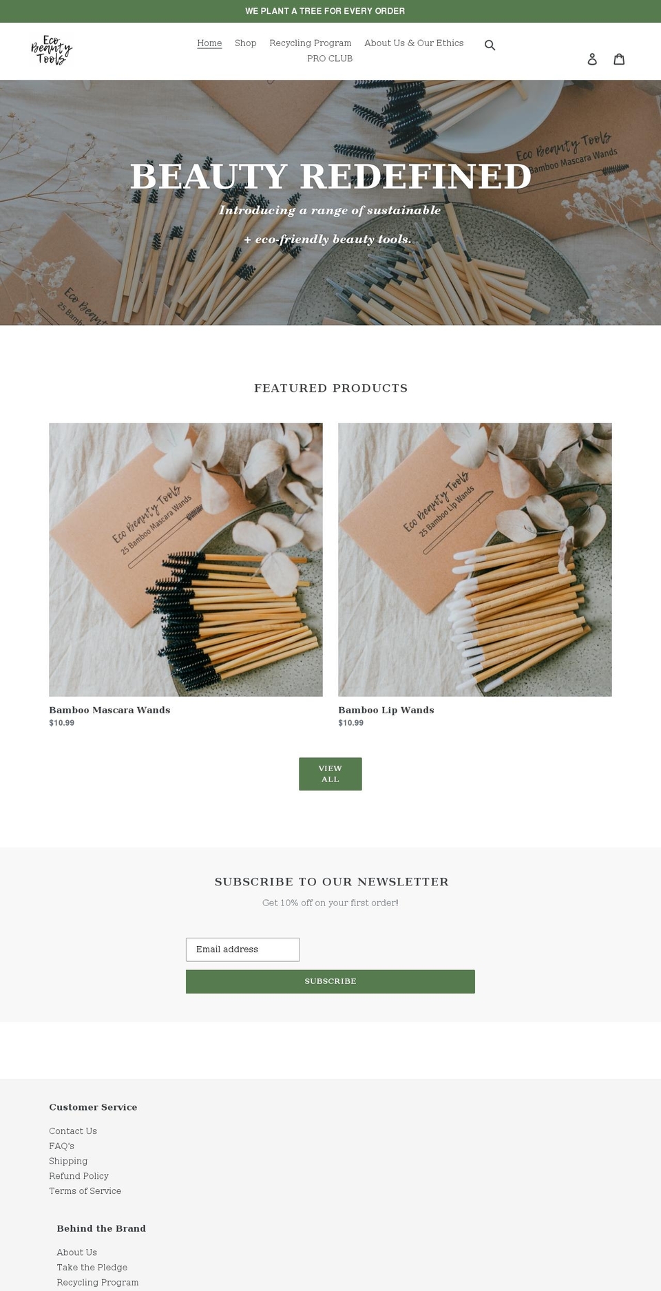 ecobeautytools.com.au shopify website screenshot