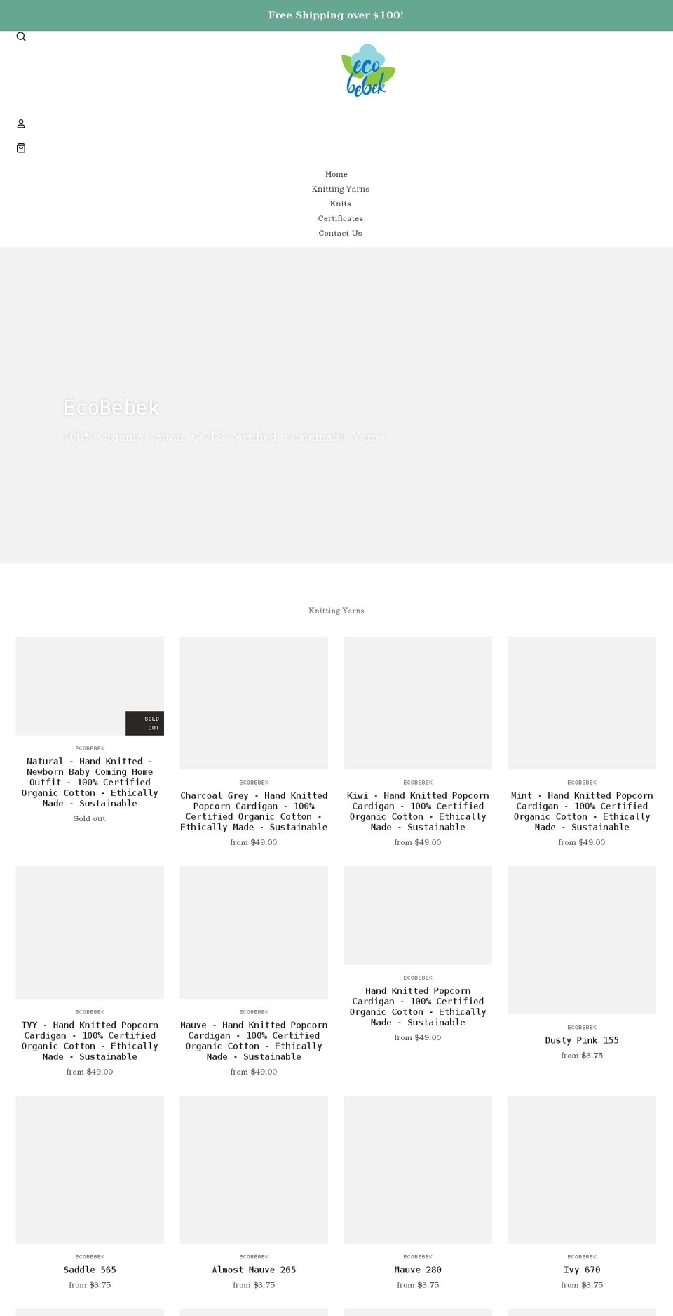 ecobebek.com shopify website screenshot