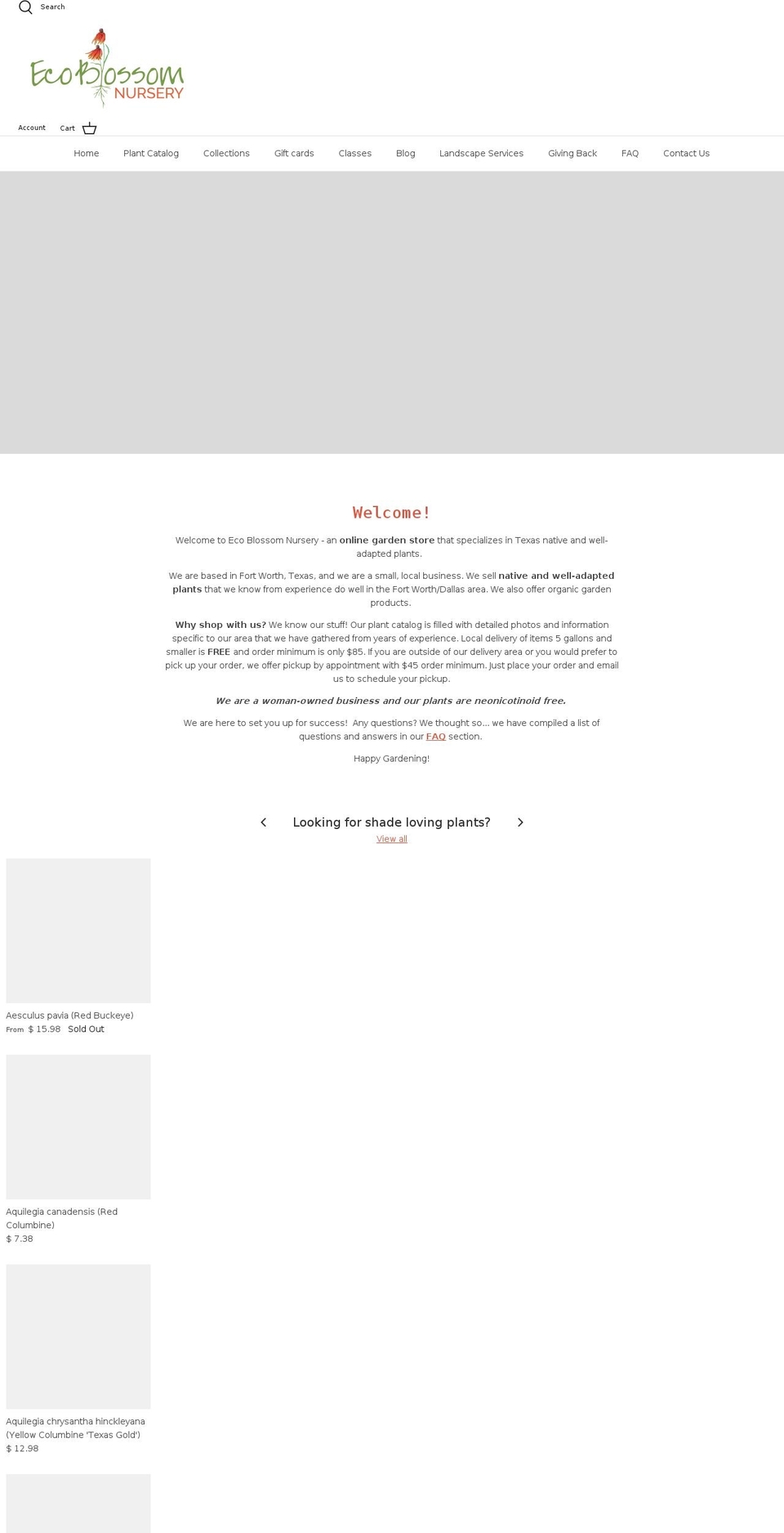 ecoblossom.com shopify website screenshot