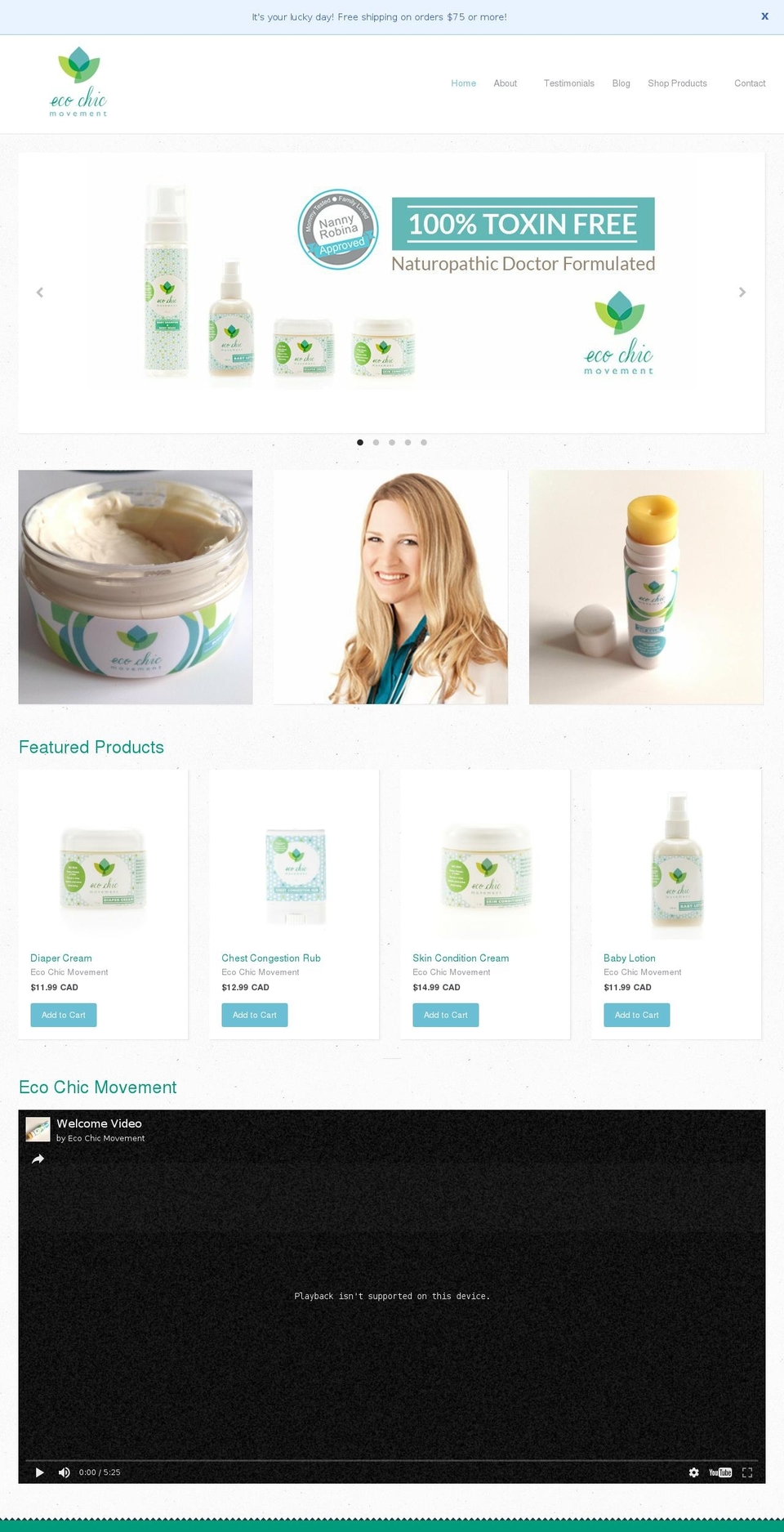 ecochicmovement.com shopify website screenshot