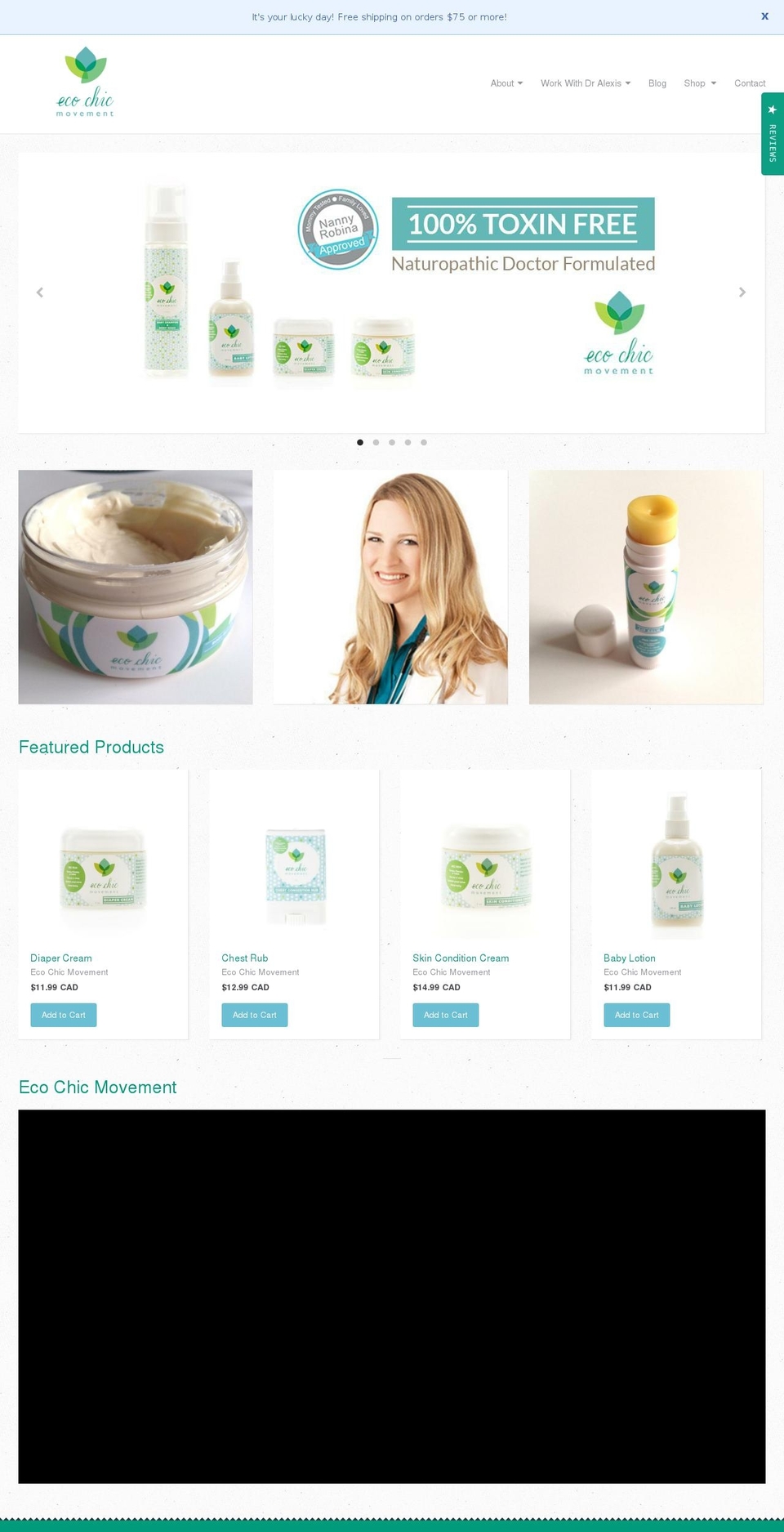 ecochicmovement.org shopify website screenshot