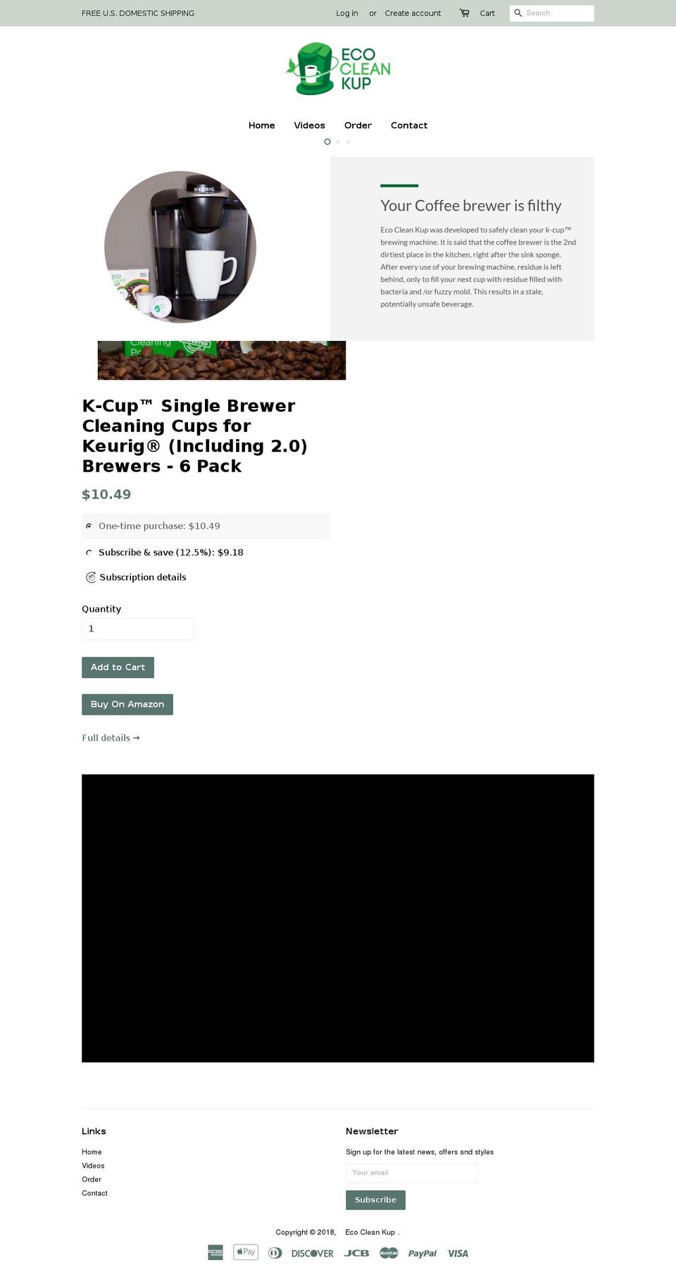 ecocleankup.com shopify website screenshot
