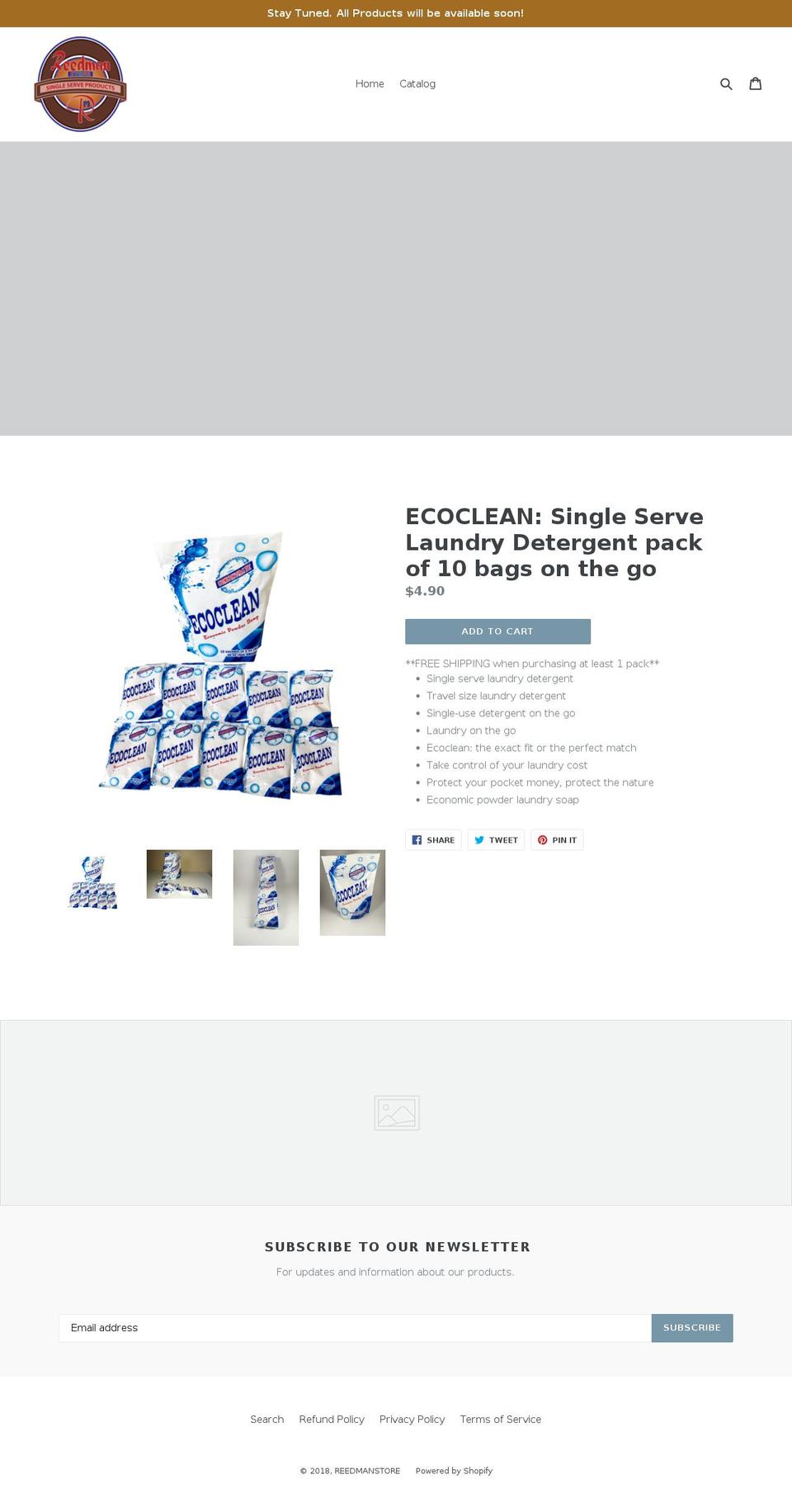 ecocleansoap.com — Shopify storefront screenshot