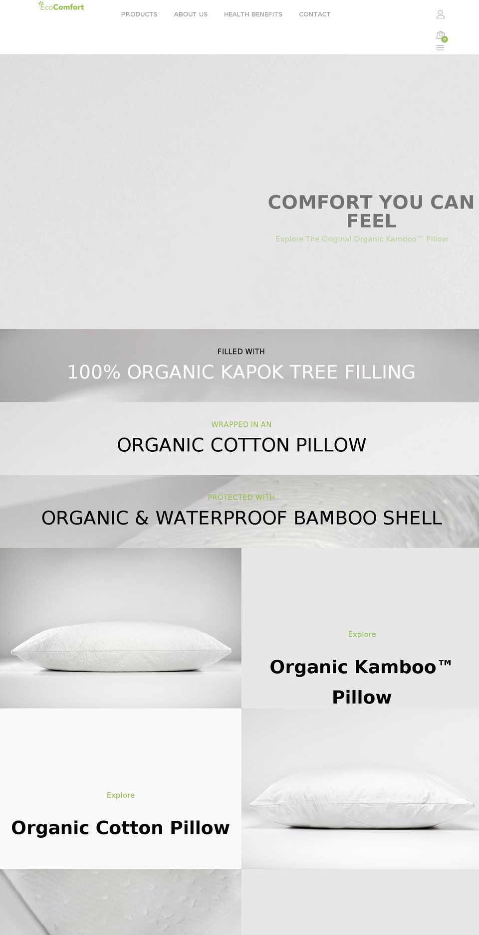 ecocomfort.co shopify website screenshot