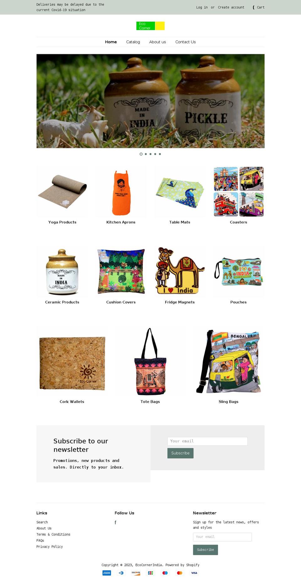 ecocorner.com shopify website screenshot