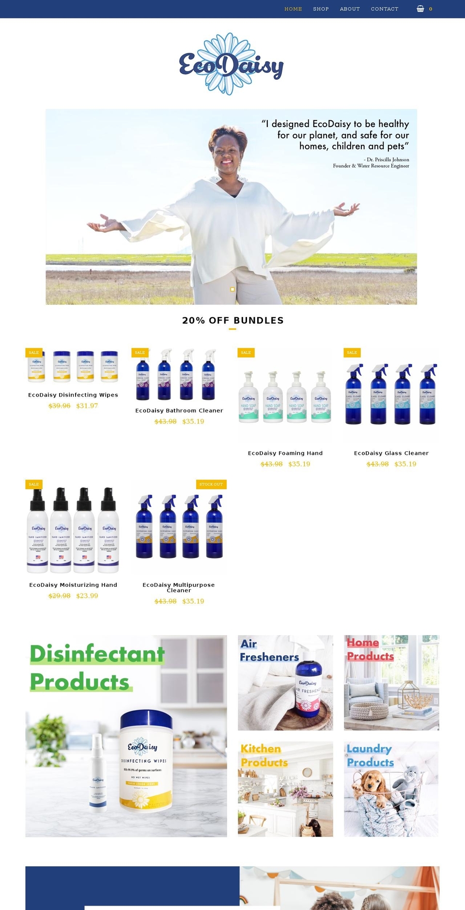 ecodaisyusa.com shopify website screenshot