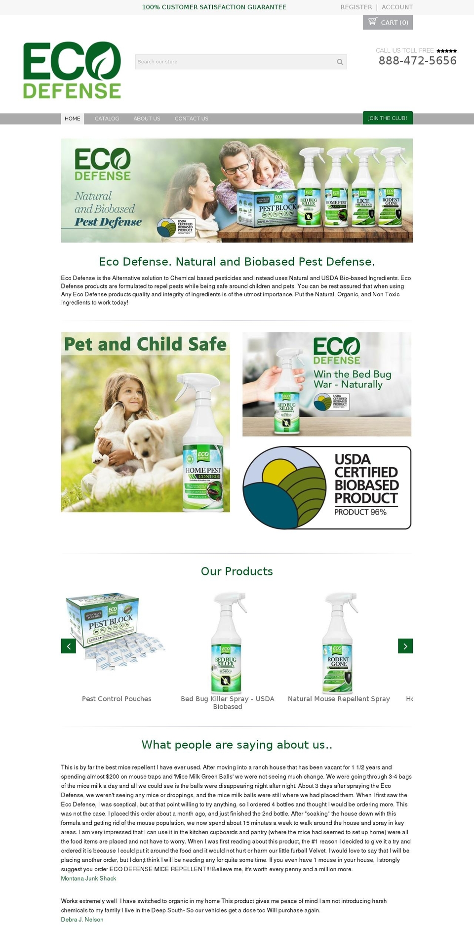 ecodefenseproducts.com shopify website screenshot