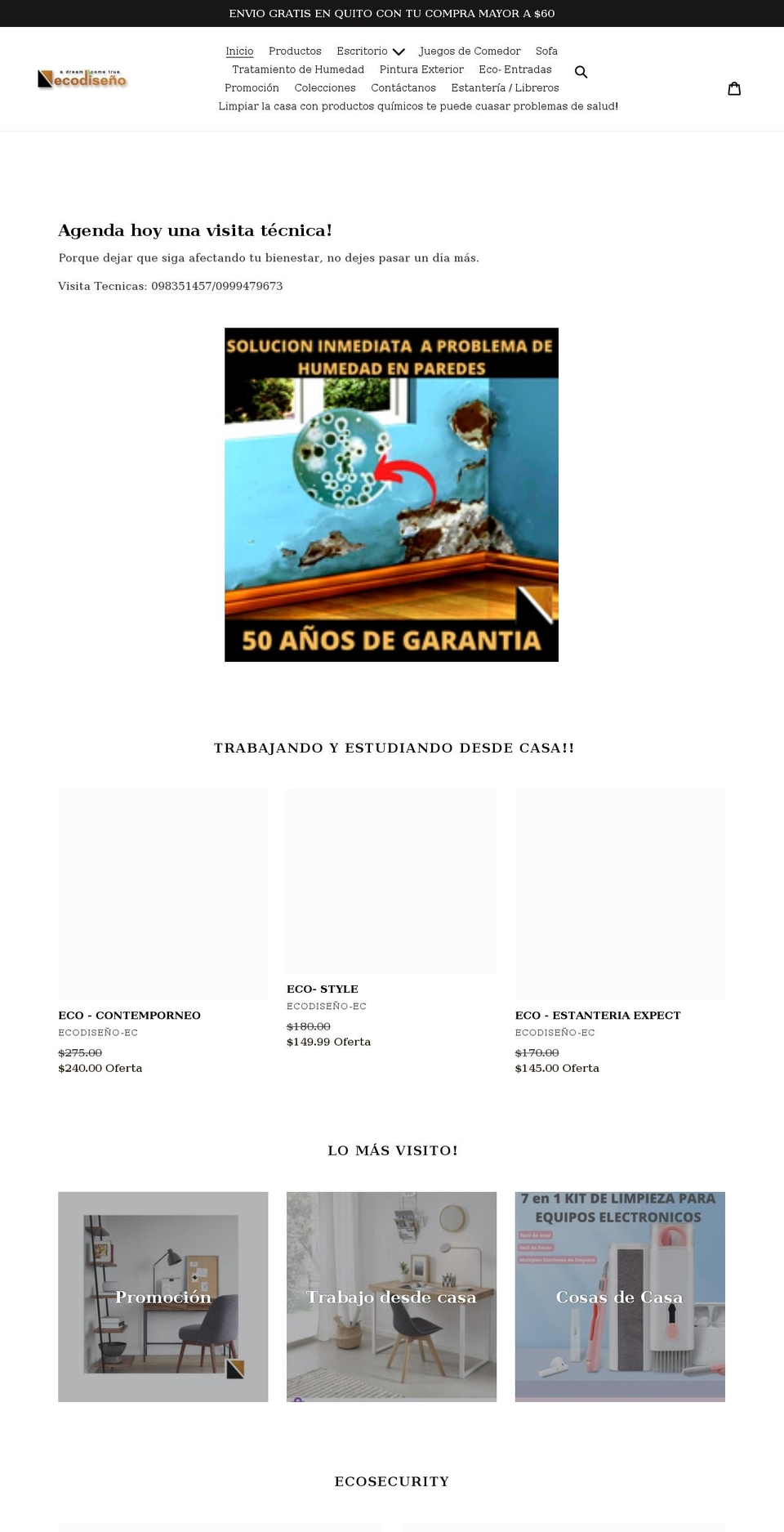 ecodiseno-ec.com shopify website screenshot