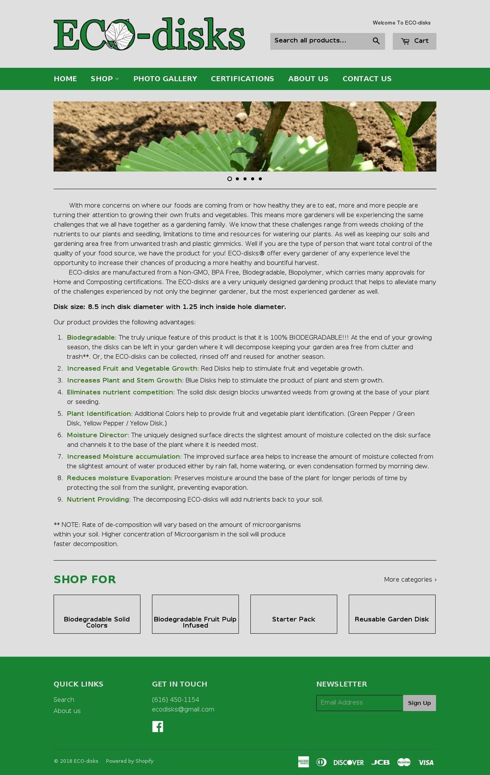 ecodisks.com shopify website screenshot