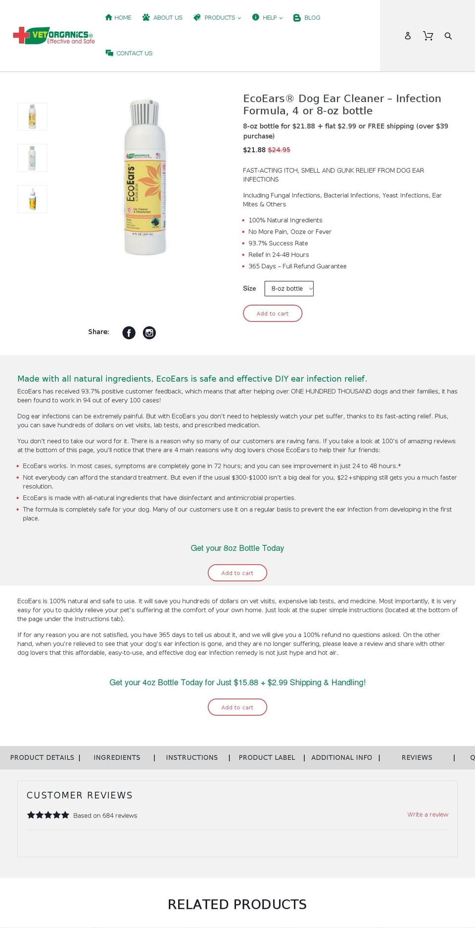 ecoear.com — Shopify storefront screenshot