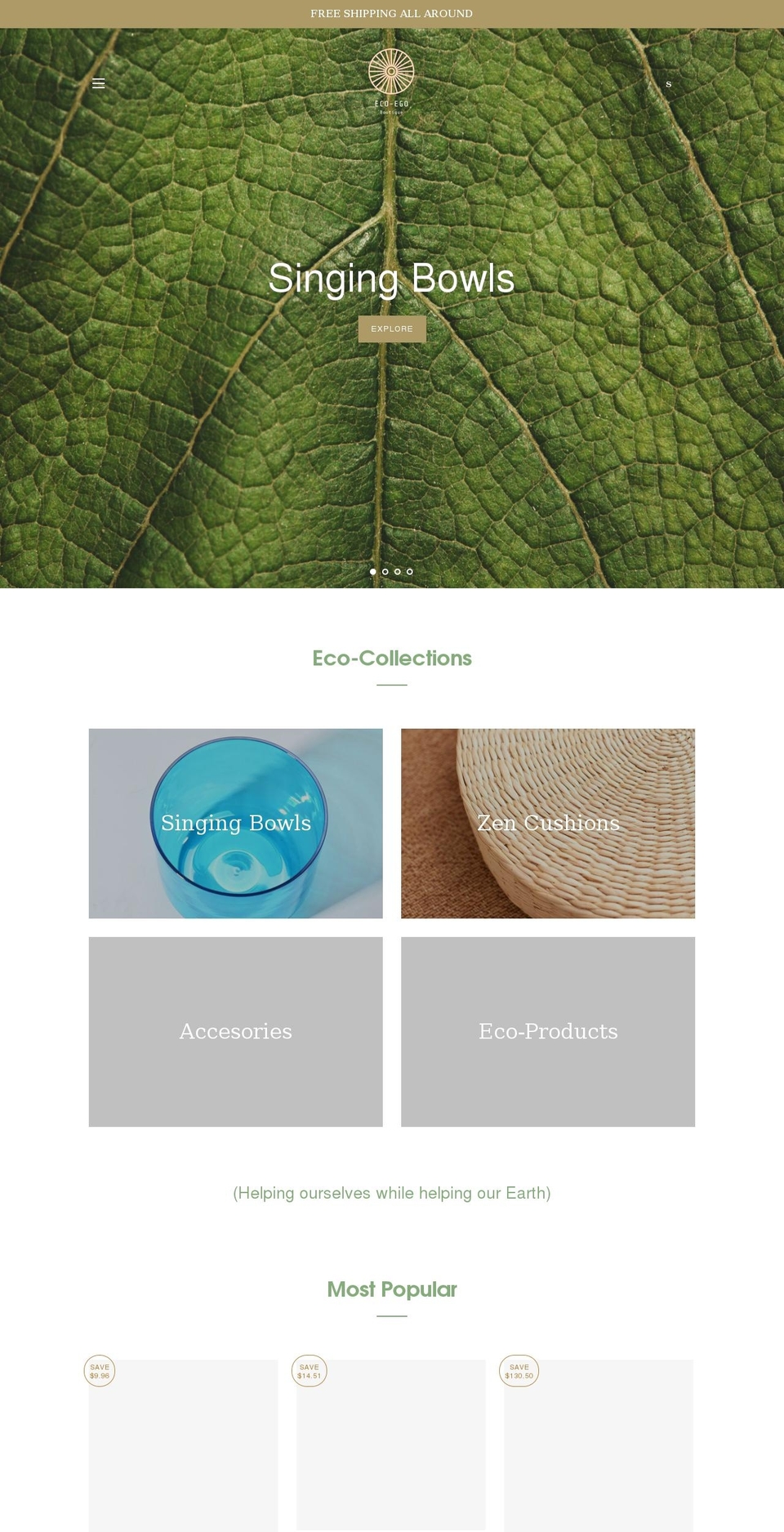 ecoegoboutique.com shopify website screenshot