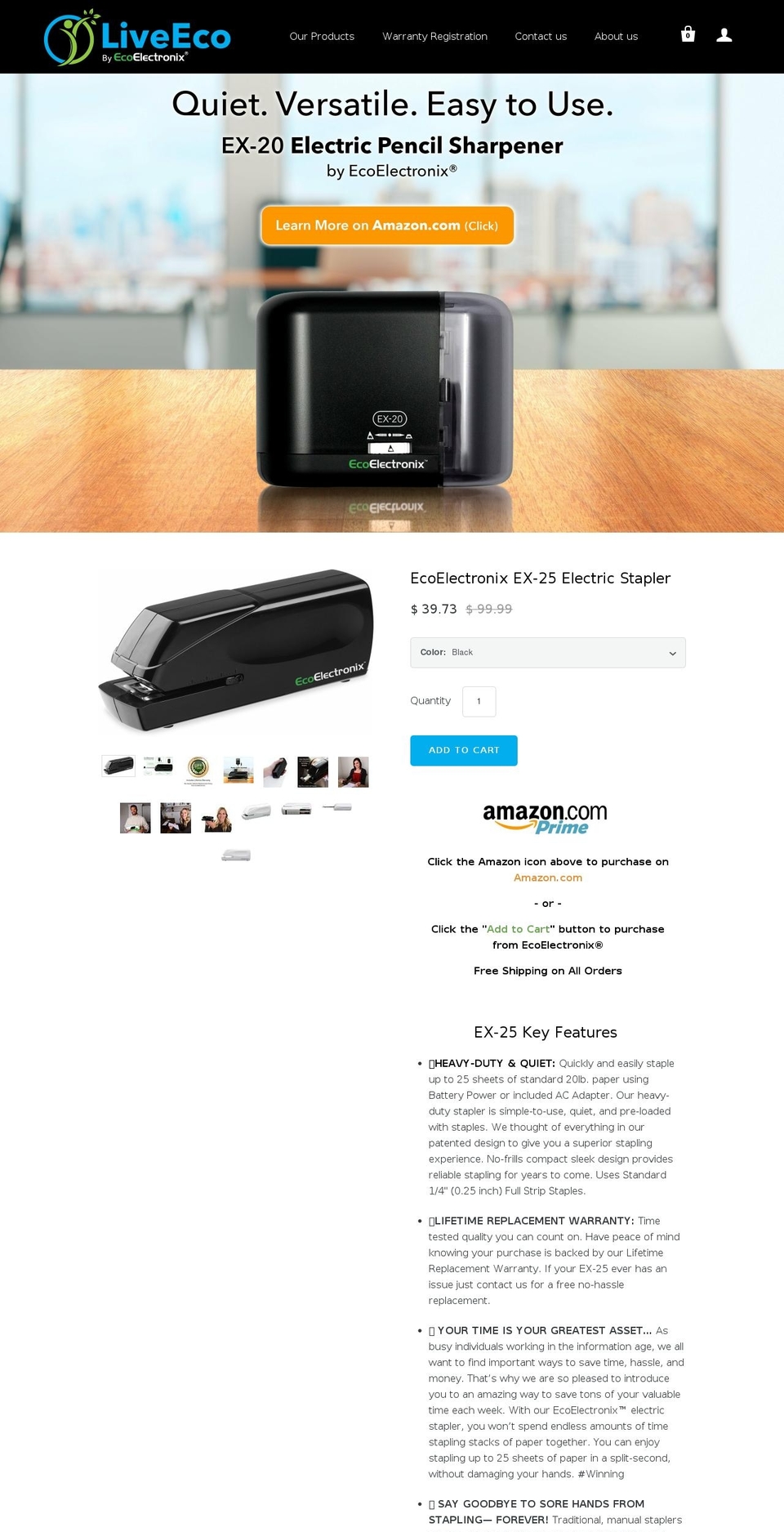ecoelectronix.com — Shopify storefront screenshot