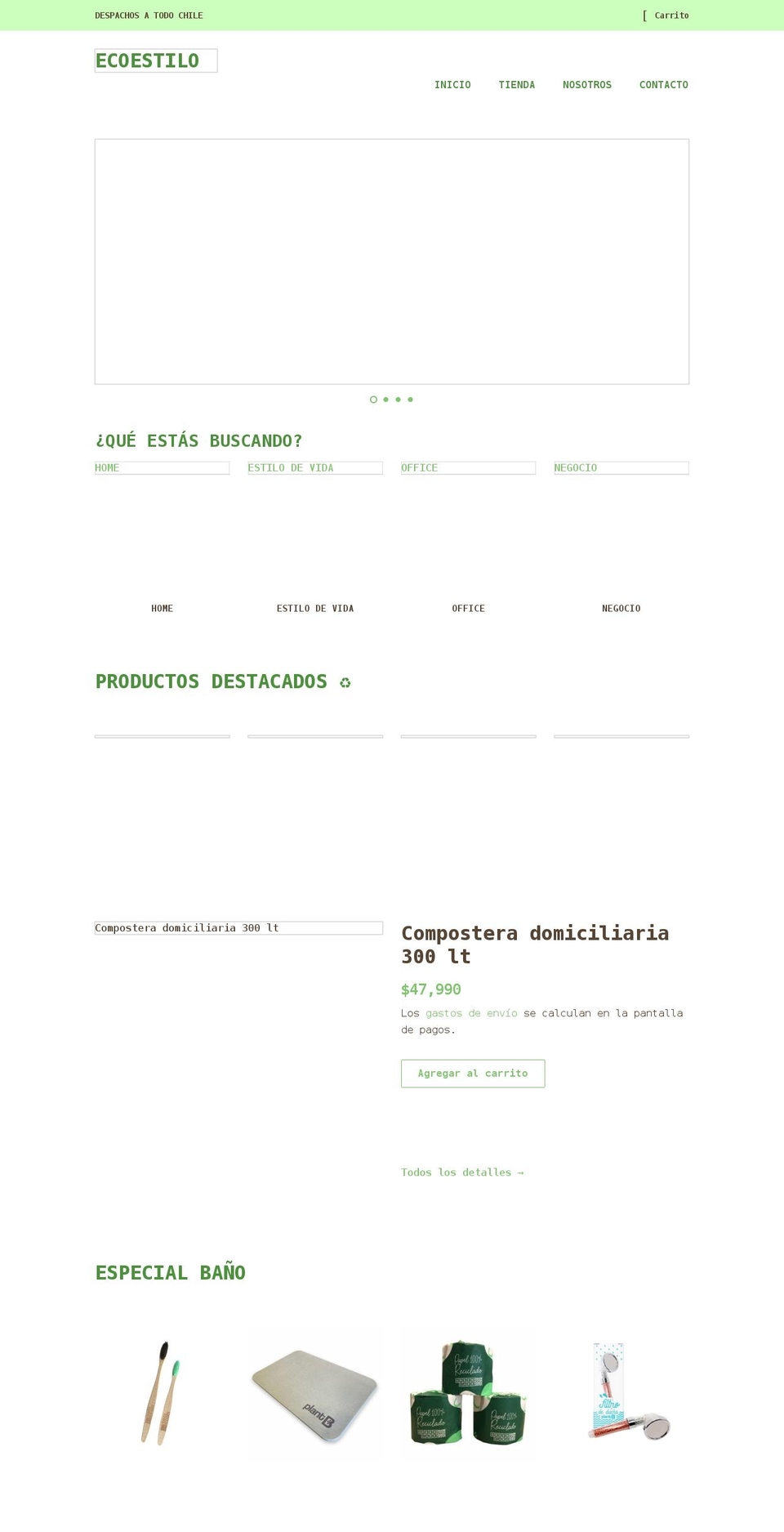 ecoestilo.cl shopify website screenshot