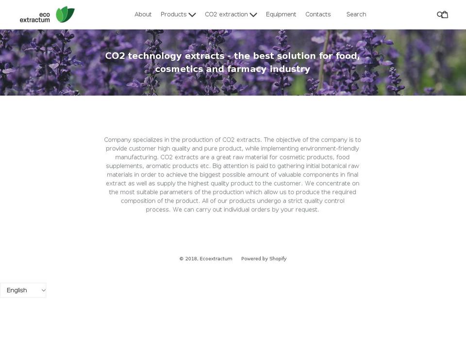 ecoextractum.com shopify website screenshot