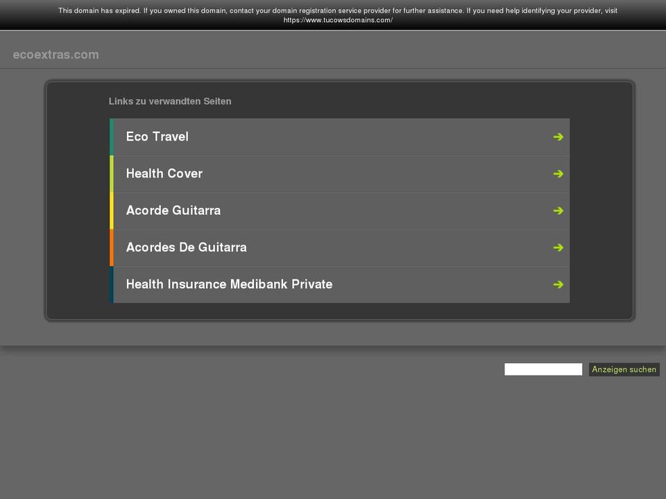 ecoextras.com — Shopify storefront screenshot