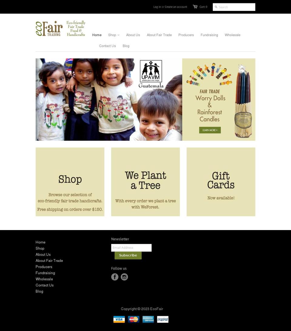 ecofair.ca shopify website screenshot